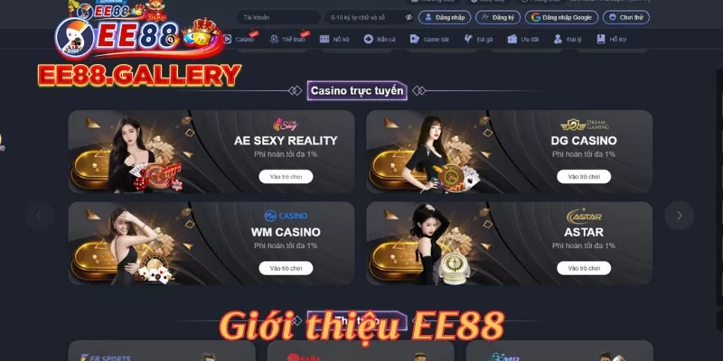 Các trò chơi sòng bạc trực tuyến trên EE88